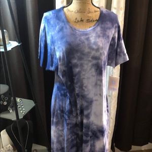 LuLaRoe Large tie-dye Cotton Maria Dress
